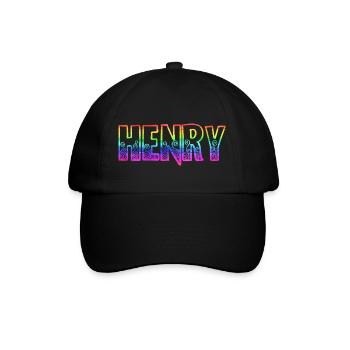 henry rs regenbogen - Baseballkappe - Schwarz/Schwarz - Vorne