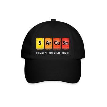 Mendeleevs SArCaSm - Primäre Elemente des Humors - Baseballkappe - Schwarz/Schwarz - Vorne