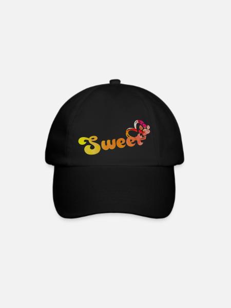 Sweet herz hund pfote - Baseballkappe - Schwarz/Schwarz