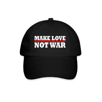 Make love not war - Baseballkappe - Schwarz/Schwarz - Vorne