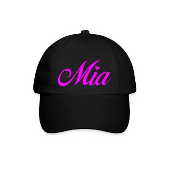 Mia - Baseballkappe - Schwarz/Schwarz - Vorne