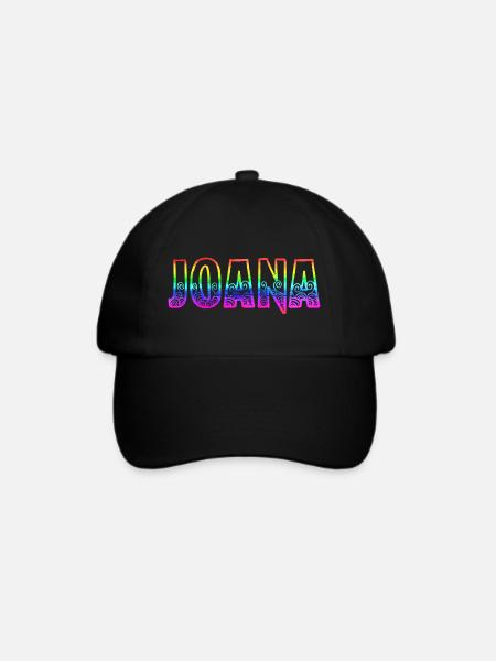 joana rs regenbogen - Baseballkappe - Schwarz/Schwarz