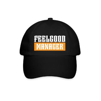 Agentur Feelgood manager orange tshirt schwarz - Baseballkappe - Schwarz/Schwarz - Vorne