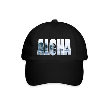 ALOHA - Baseballkappe - Schwarz/Schwarz - Vorne