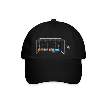 Never Forget Pluto Lustiges Planet Pluto - Baseballkappe - Schwarz/Schwarz - Vorne