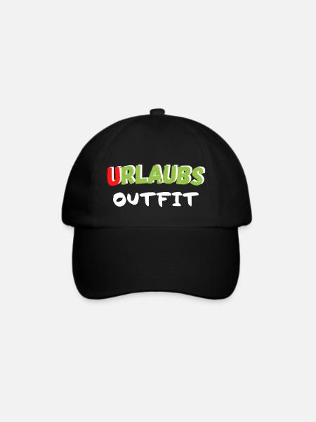 Urlaubs Outfit - Baseballkappe - Schwarz/Schwarz