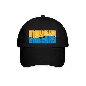 inclusion matters Logo Schule - Baseballkappe - Schwarz/Schwarz - Vorne