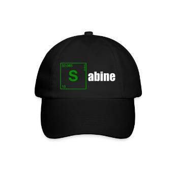 Sabine Geschenk white - Baseballkappe - Schwarz/Schwarz - Vorne