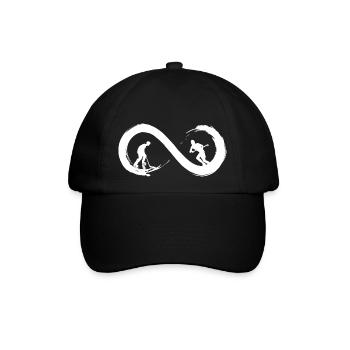 Eishockey bis ins Unendliche - Baseballkappe - Schwarz/Schwarz - Vorne