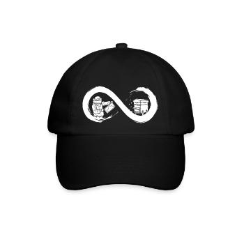 Imker bis in die Unendlichkeit - Baseballkappe - Schwarz/Schwarz - Vorne
