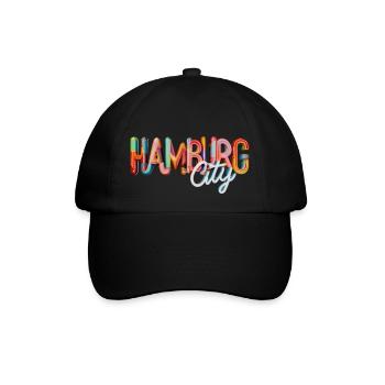 Hamburg City Bunt - Baseballkappe - Schwarz/Schwarz - Vorne