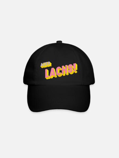 Alter Lachs - Baseballkappe - Schwarz/Schwarz