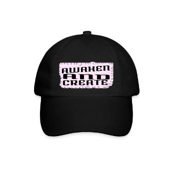 learning present birthday present birthday quote - Baseballkappe - Schwarz/Schwarz - Vorne