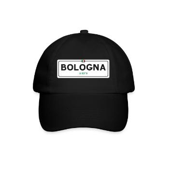 Ortsschild Bologna - Baseballkappe - Schwarz/Schwarz - Vorne