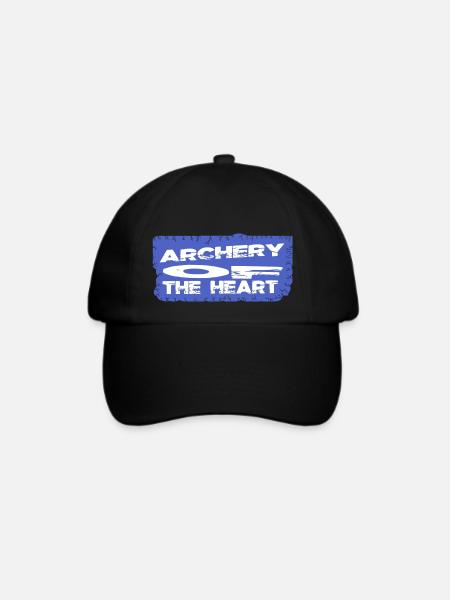 gift archery practice love community - Baseballkappe - Schwarz/Schwarz