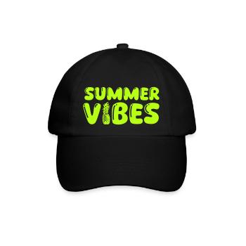 summer vibes - Baseballkappe - Schwarz/Schwarz - Vorne