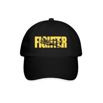 Fighter P-38 Lightning - Baseballkappe - Schwarz/Schwarz - Vorne