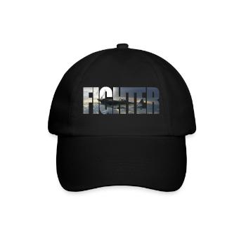 Fighter Spitfire - Baseballkappe - Schwarz/Schwarz - Vorne