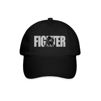Fighter - Baseballkappe - Schwarz/Schwarz - Vorne