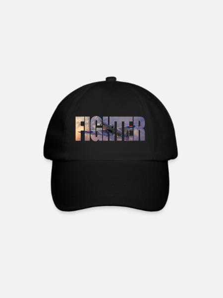 Fighter Spitfire - Baseballkappe - Schwarz/Schwarz