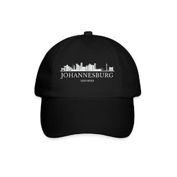 Johannesburg Skyline, Südafrika - Baseballkappe - Schwarz/Schwarz - Vorne