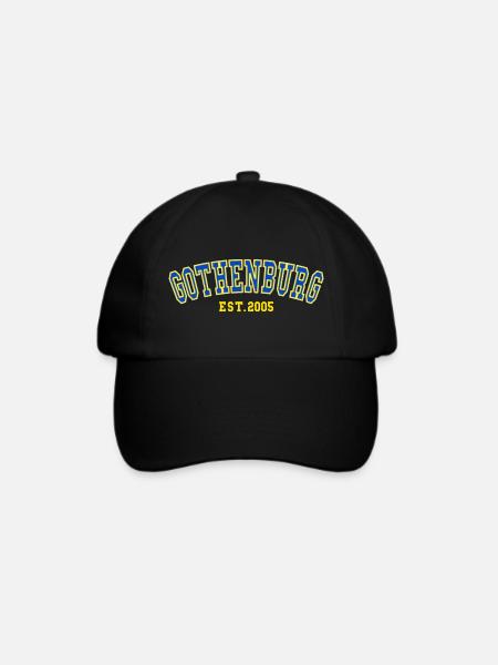 Göteborg Est. 2005 - Baseballkappe - Schwarz/Schwarz