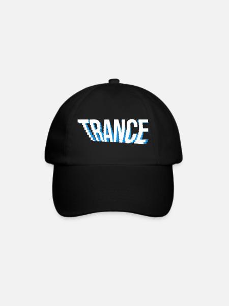 Logo-Design von Trance Music. - Baseballkappe - Schwarz/Schwarz