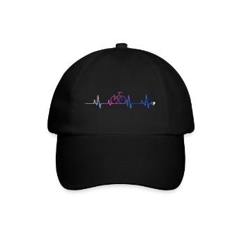 Fahrradherz Gradient - Baseballkappe - Schwarz/Schwarz - Vorne
