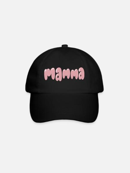Skulkulissige Mama Verspielter Stil Pink - Baseballkappe - Schwarz/Schwarz