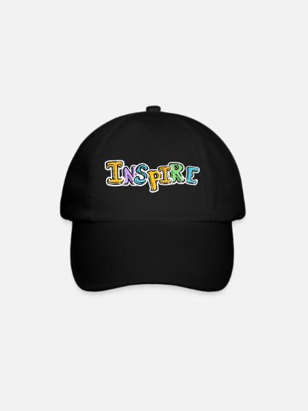 Inspiriertes Graffiti Color Pop - Baseballkappe - Schwarz/Schwarz