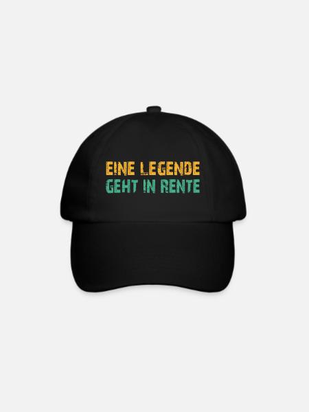 Ruhestand Legende - Baseballkappe - Schwarz/Schwarz