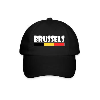 Brussel - Baseballkappe - Schwarz/Schwarz - Vorne