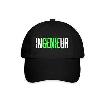 Ingenieur Genie Maschinenbau - Baseballkappe - Schwarz/Schwarz - Vorne