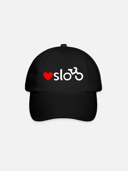 Oslo Fahrrad-Liebesaufkleber (weiß) - Baseballkappe - Schwarz/Schwarz