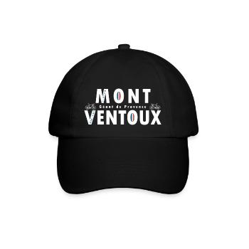Mont Ventoux - Baseballkappe - Schwarz/Schwarz - Vorne