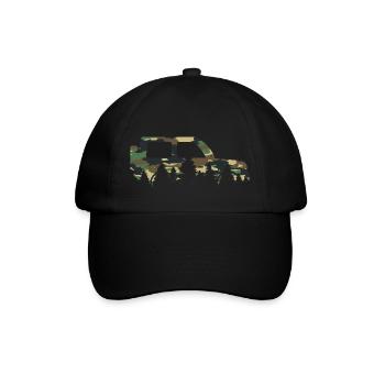 Geländewagen im Wald mit Camouflage - Baseballkappe - Schwarz/Schwarz - Vorne