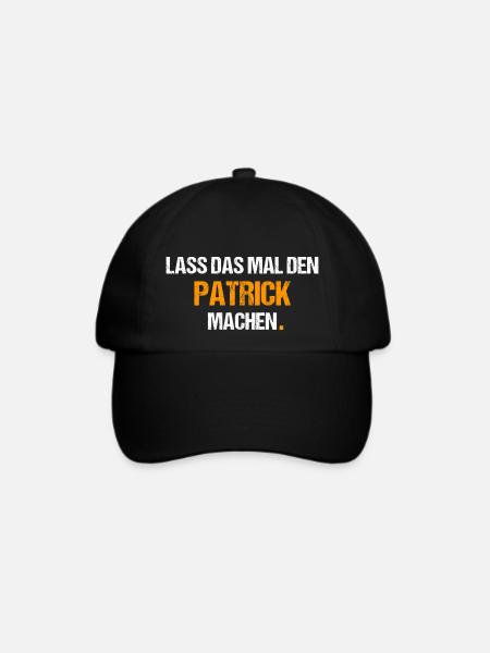 Patrick Spruch Lustig Vorname Name - Baseballkappe - Schwarz/Schwarz