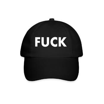 Fuck - Baseballkappe - Schwarz/Schwarz - Vorne