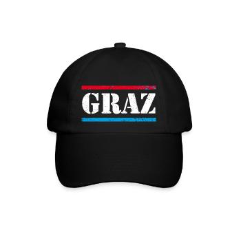 Graz - Baseballkappe - Schwarz/Schwarz - Vorne