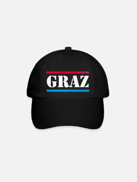 Graz - Baseballkappe - Schwarz/Schwarz