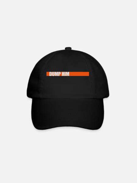 dump him Zitat Logo - Baseballkappe - Schwarz/Schwarz