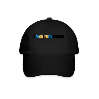 puck futin Logo Design - Baseballkappe - Schwarz/Schwarz - Vorne