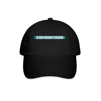 Binär Code Programm Sprache - Baseballkappe - Schwarz/Schwarz - Vorne