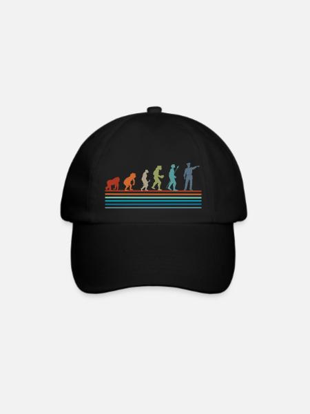 Vintage Detektiv Retro Evolution - Baseballkappe - Schwarz/Schwarz
