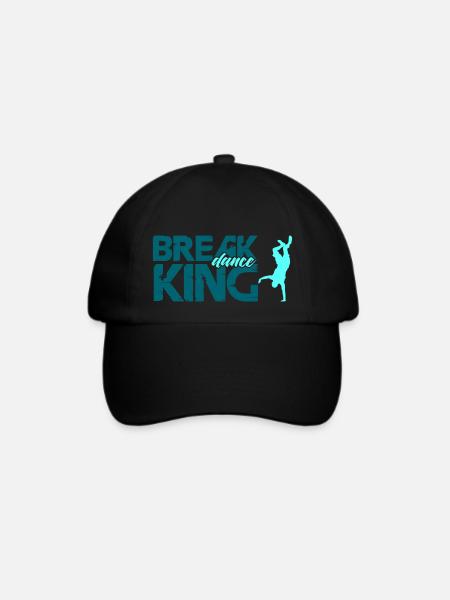 break dance king - Baseballkappe - Schwarz/Schwarz