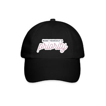 Make yourself a priority - Baseballkappe - Schwarz/Schwarz - Vorne