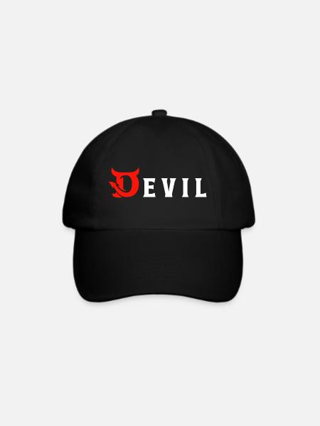 Devil - Teufel - Baseballkappe - Schwarz/Schwarz