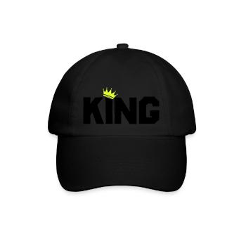 king - Baseballkappe - Schwarz/Schwarz - Vorne