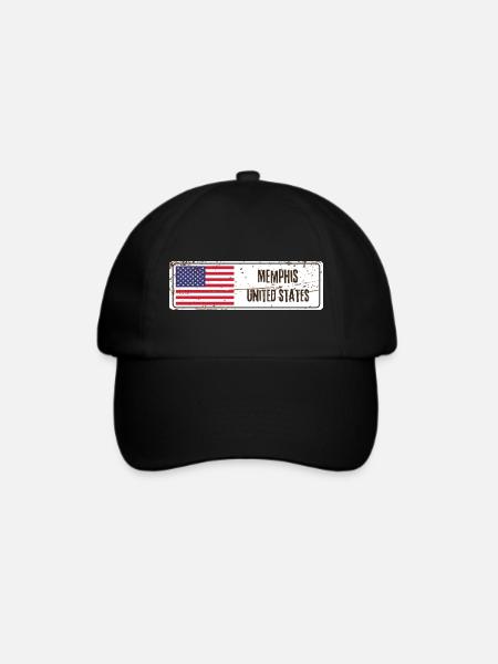 Memphis Flagge der Vereinigten Staaten - Baseballkappe - Schwarz/Schwarz