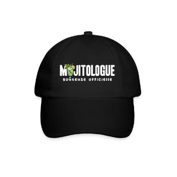 Mojitologe T-Shirt Humor Frauen Abend Mojito - Baseballkappe - Schwarz/Schwarz - Vorne
